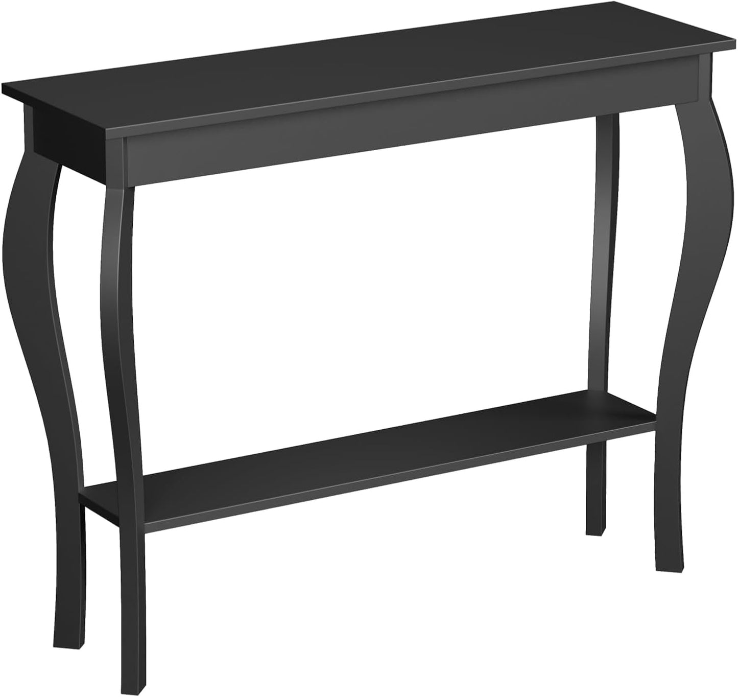 Narrow Console Table, Chic Accent Sofa Table, Entryway Table, Black