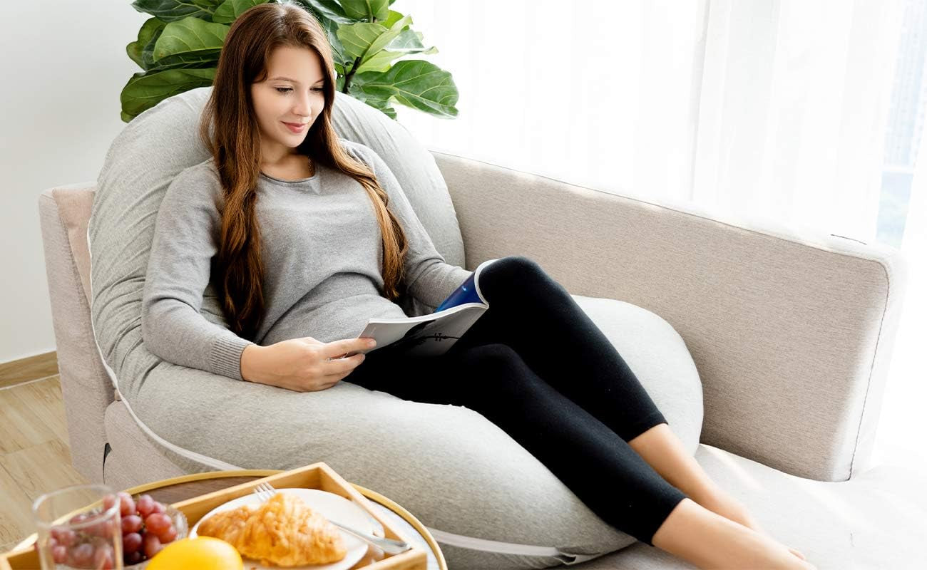 Pregnancy Pillow, Maternity Body Pillow for Pregnant Women,C Shaped Pillow with Jersey Body Pillow Cover
